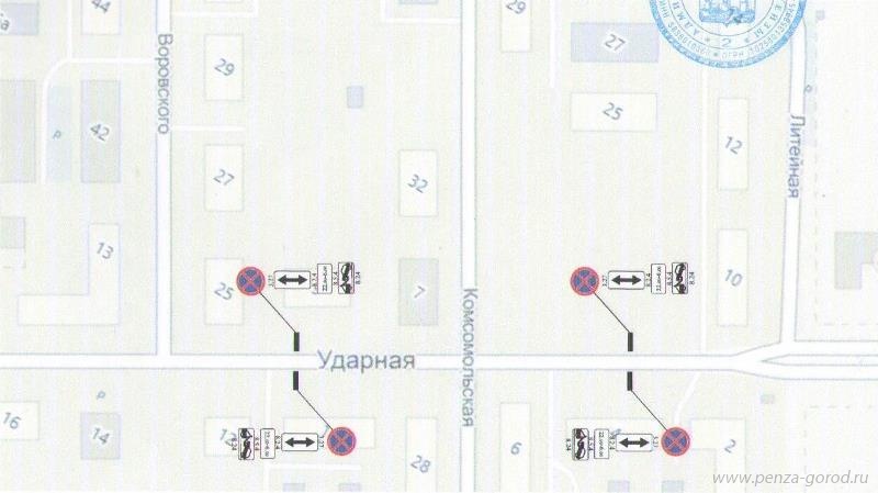 Сквер 40 лет победы пенза карта