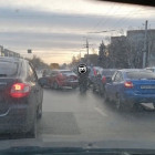 На проспекте Победы в Пензе столкнувшиеся машины спровоцировали пробку