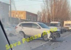 На улице Стрельбищенской в Пензе в жесткой аварии разворотило легковушку