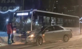 В Пензе автобус с пассажирами попал в ДТП