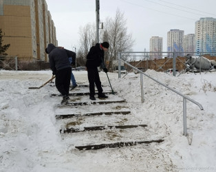 Улицы Железнодорожного района Пензы очистили от снега