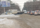 В Пензе образовалась пробка из-за ДТП с грузовиком и фургоном