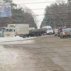 В Пензе образовалась пробка из-за ДТП с грузовиком и фургоном