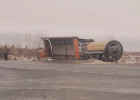 Под Пензой вылетела с дороги автоцистерна