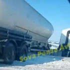Осторожно – гололед! В Пензенской области вылетела с трассы автоцистерна