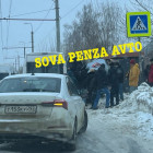 Страшная авария в Пензе: легковушка опрокинулась на маршрутку
