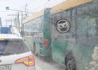 На улице Терновского в Пензе столкнулись два новых автобуса