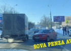 В Пензе из-за аварии образовался затор на улице Бекешской