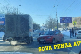 В Пензе из-за аварии образовался затор на улице Бекешской