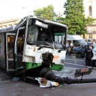 В Пензе столкнулись автобус и легковушка. Двое пострадали