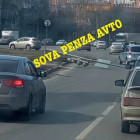 В Пензе из-за упавшего на дорогу светофора встал в пробке проспекте Победы