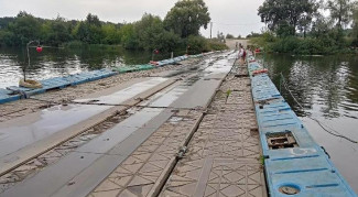В селе Засечное Пензенского района открыли движение по понтонному мосту