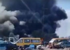 В селе под Пензой случился крупный пожар на авторазборе