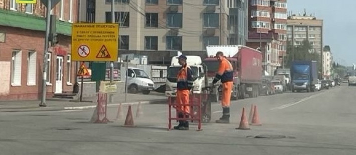 На улице Урицкого в Пензе осложнено движение из-за ремонтных работ