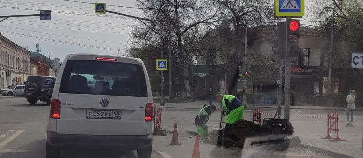 Автомобилистов предупреждают о раскопках в центре Пензы
