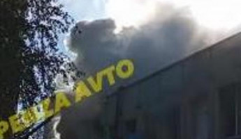 Появилось видео с места пожара в пензенском торговом центре Зима