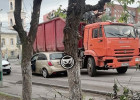 На улице Чкалова в Пензе образовалась огромная пробка из-за ДТП