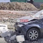 Жесткая авария в Пензе: из грузовика на легковушку рухнули бетонные блоки