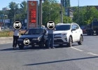 В Пензе произошла авария возле монумента Глобус