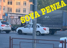 На улице Антонова в Пензе случилось ДТП с фургоном и мотоциклом