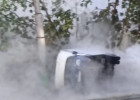 В Пензе мощный поток кипятка накрыл грузовик: внутри был водитель