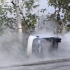 В Пензе мощный поток кипятка накрыл грузовик: внутри был водитель