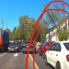 На улице Захарова в Пензе образовалась пробка из-за ДТП