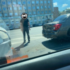 В Пензе образовалась пробка из-за аварии возле ТЦ Суворовский