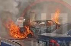 В Пензенском районе внутри горящей машины находился человек – МЧС