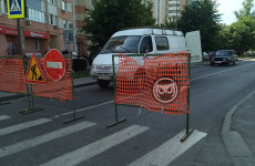 В Пензе перекрыли дорогу на улице Бакунина