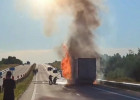В Пензенской области на трассе вспыхнула фура