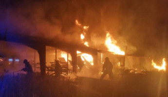Под Пензой случился крупный пожар на пилораме