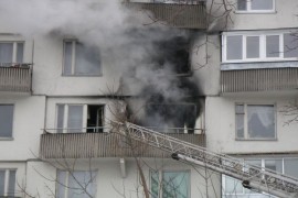 На ул. Пацаева выгорел балкон многоэтажки