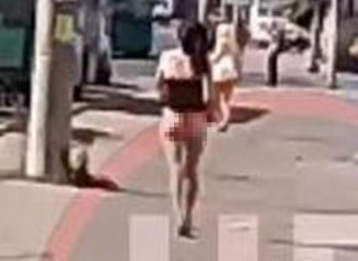 В центре Пензы сняли на видео голую окровавленную женщину, бегающую за прохожими