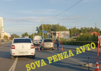 В Пензе на новой кольцевой развязке случилась авария