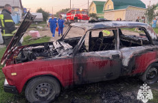 В Пензенской области огонь уничтожил легковушку. ФОТО