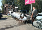 Страшная авария под Пензой: машина перевернулась на крышу. ФОТО