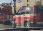 В Пензе к одному из торговых центров стянулись пожарные машины