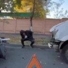 На улице Лермонтова в Пензе произошла жесткая авария с участием маршрутки