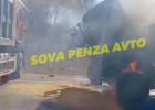 В Пензенской области загорелся грузовик с досками. ВИДЕО