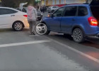 На улице Рахманинова в Пензе столкнулись две машины, движение осложнено