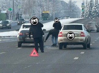 На проспекте Строителей в Пензе затруднено движение из-за ДТП
