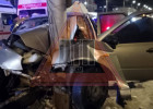 Жуткая авария в Пензе: машину размазало об столб