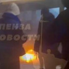 В Пензе прямо во время движения загорелся новый автобус