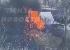 На улице Ульяновской в Пензе огонь уничтожил садовый дом