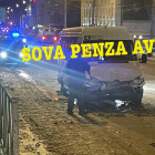 У перекрестка в центре Пензы жестко столкнулись две маршрутки