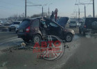 На Сурском мосту в Пензе разбились две легковушки. ВИДЕО