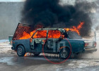 На улице Бекешской в Пензе огонь уничтожил легковушку. ФОТО