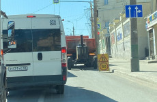 В центре Пензы образовалась пробка из-за дорожных работ
