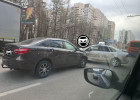 В Пензе улица Окружная встала в пробке из-за аварии